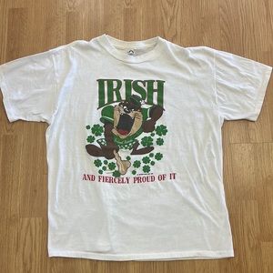Vintage 1989 Taz Irish And Fiercely Proud Of It Tee Sz XL